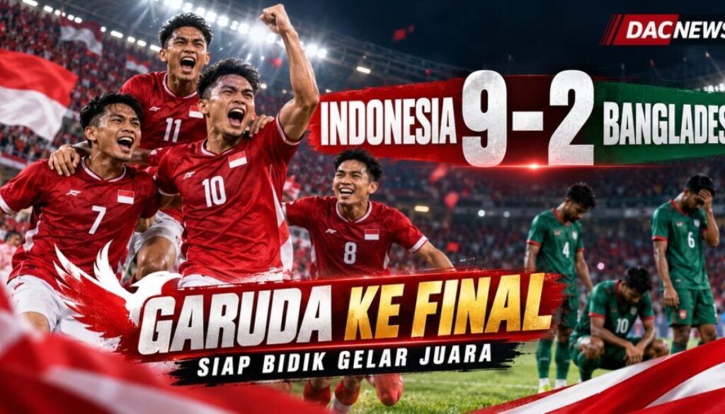 Indonesia 9-2 Bangladesh Garuda ke Final